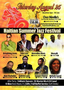 5th Annual Haitian Summer Jazz Festival, August 25  2012